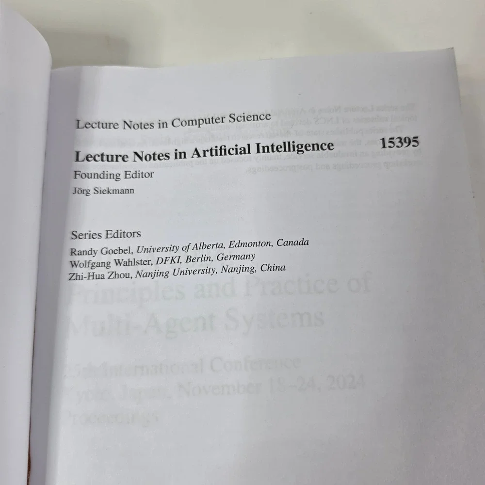 PRIMA 2024 Principles & Practice of Multi-Agent Systems LNAI 15395 Textbook HC